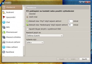 čeština skype linux