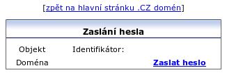 forpsi zaslat heslo