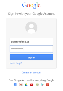 thunderbird lightning - přihlášení k e-mailu google