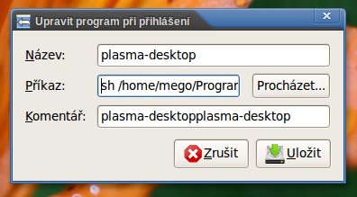 plasma desktop spouštěč